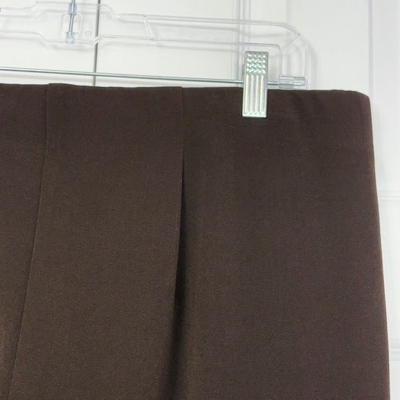NWT JM Collection Chocolate Brown Pleated High Rise Trousers 18 Short - Picture 15 of 16